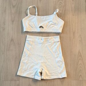 Women's White Activewear Set